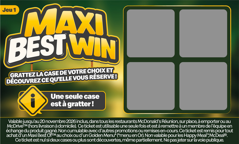 Carte à gratter Maxi Best Win